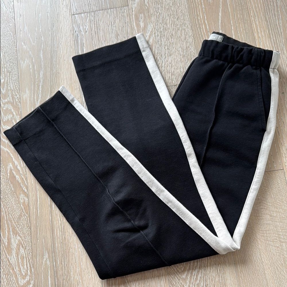 Everlane Dream Pull-On Pant Soft Stretch Side Stripe Black/White 29" SzXS
